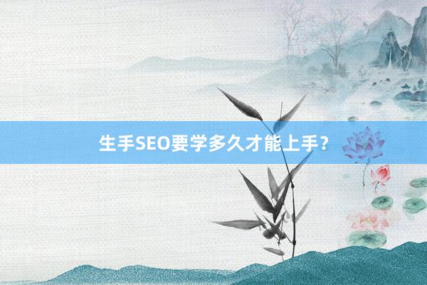 生手SEO要学多久才能上手?